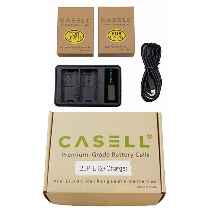 Baterai Charger Casell LP-E12 + Dual Charger