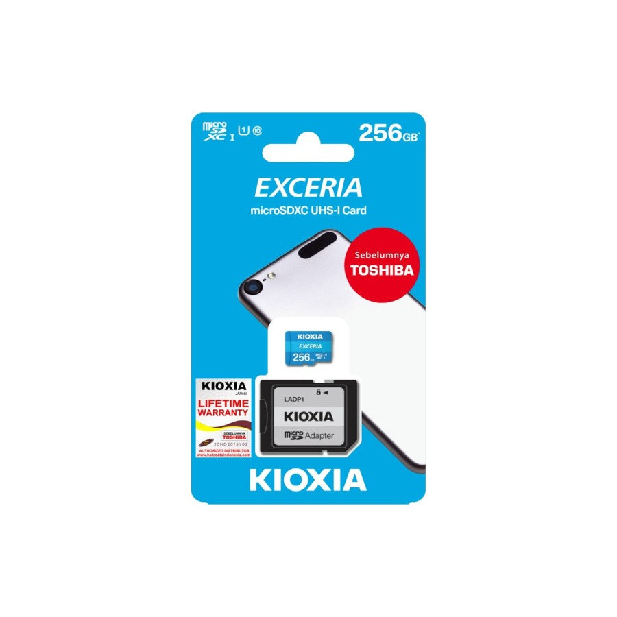 Memory MicroSD Kioxia Exceria 256GB UHS-I 100mb/s With Adapter