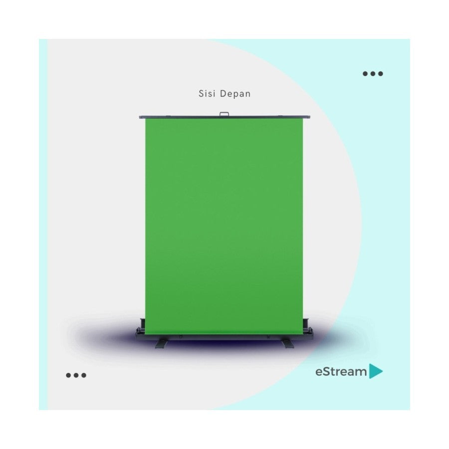 eStream Collapsible and Retractable Green Screen Chromakey