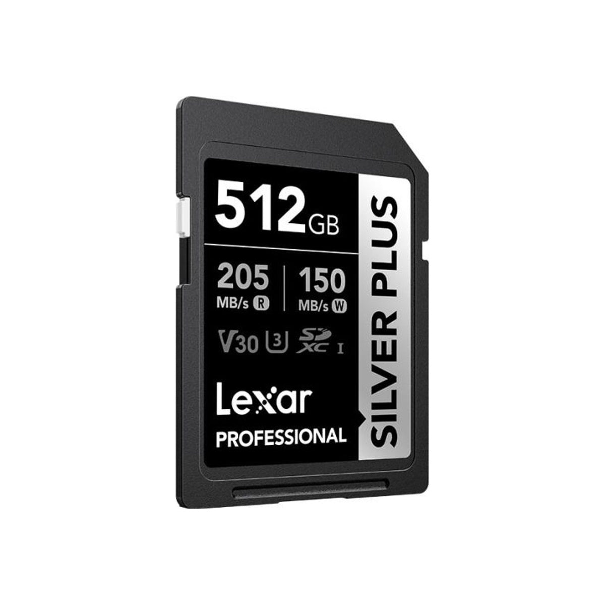 Lexar 512GB Professional SDXC SILVER PLUS UHS-I Memory Card 205MB/s