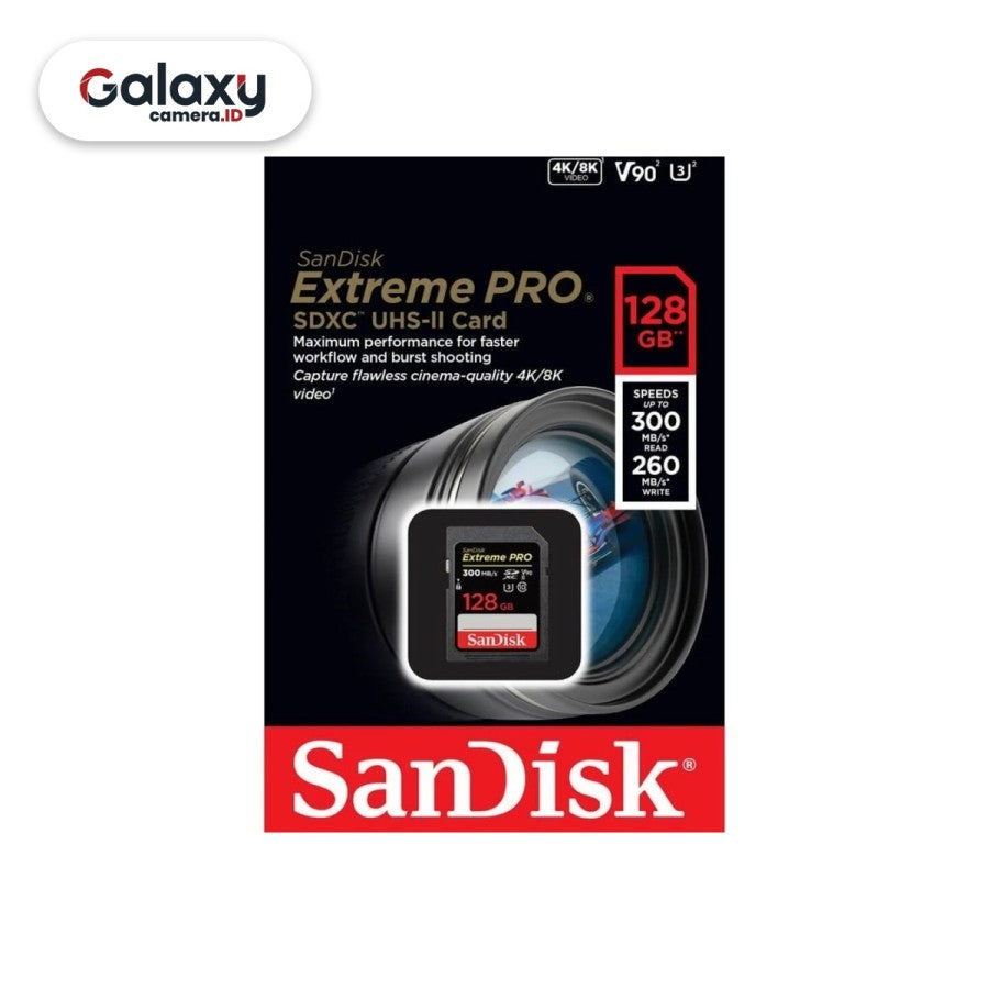Memory SDXC Sandisk Extreme Pro UHS-II 128GB 300mb/s Memori SD Card