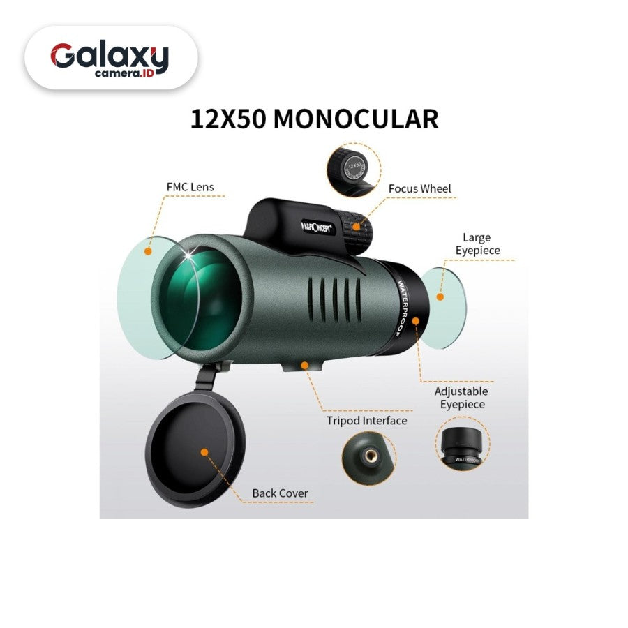 K&F Concept 20x50 BAK4 Monocular KNF Teropong Smarphone HP KF33.008