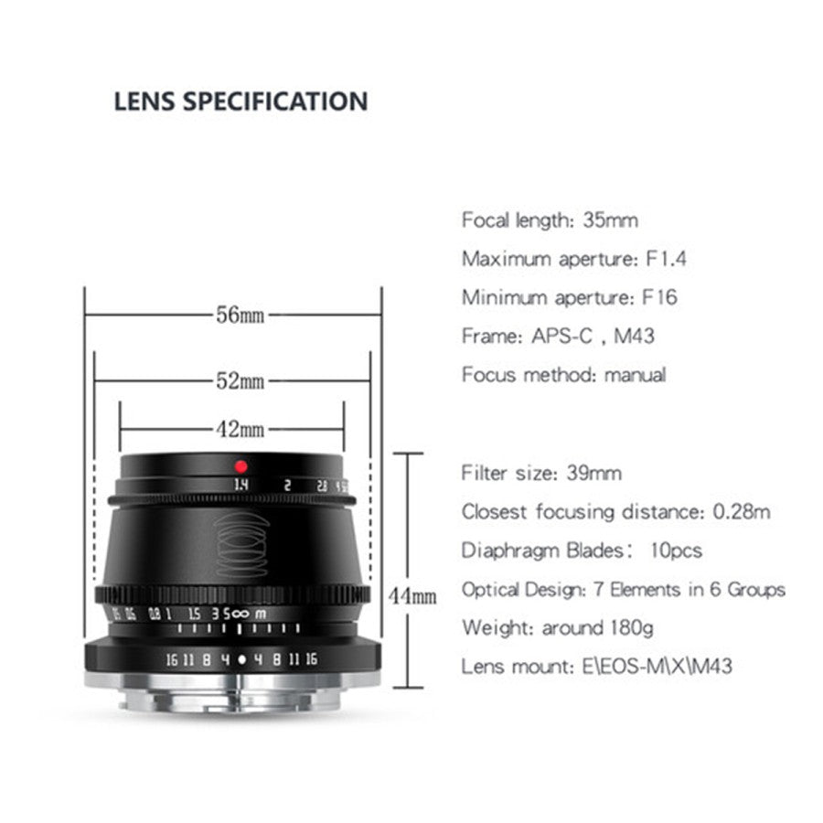 TTArtisan 35mm F1.4 For Leica L Mount