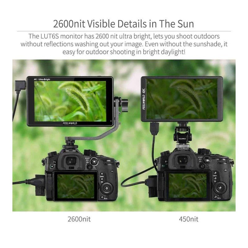 FeelWorld LUT6S 6" 4K HDMI/3G-SDI Touchscreen Monitor