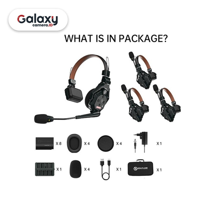 Hollyland Solidcom C1 Pro 4S Wireless Intercom System 4 Headset