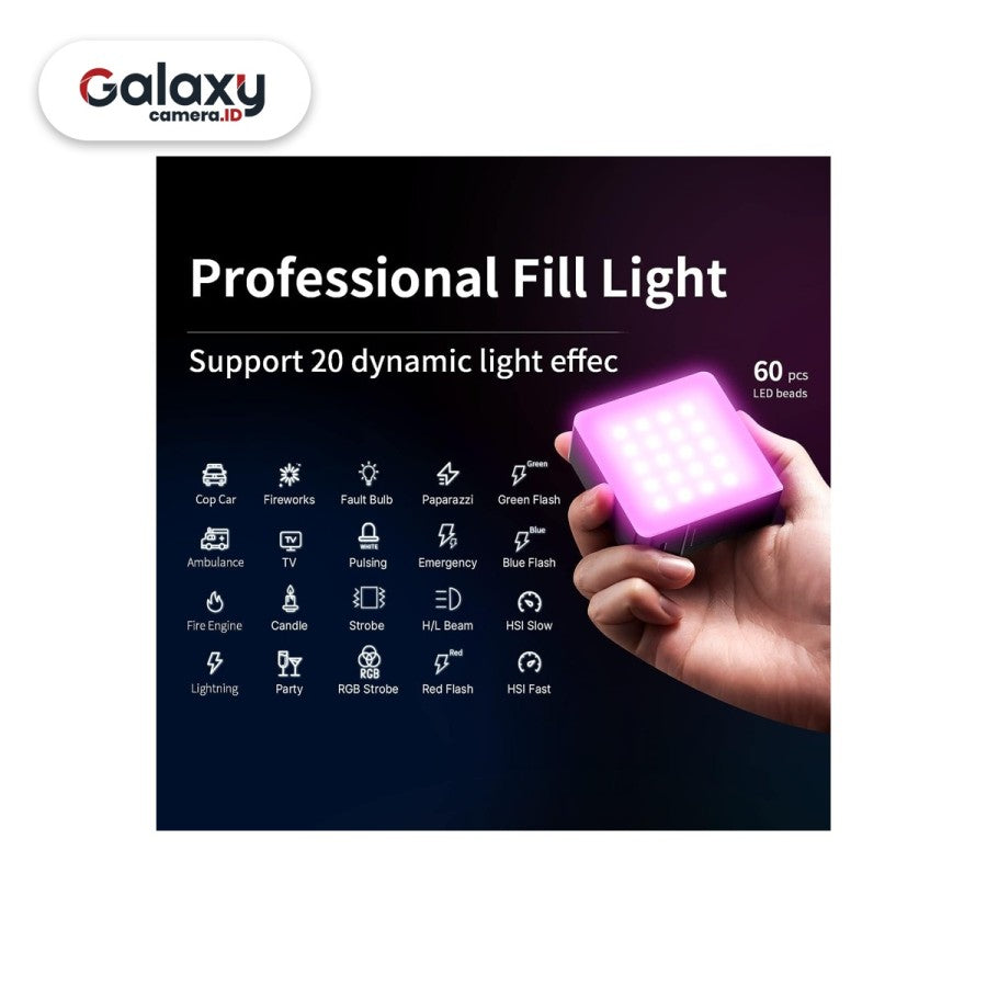 Ulanzi VL49 Pro Full Color Mini RGB LED Video Light VL 49 Resmi