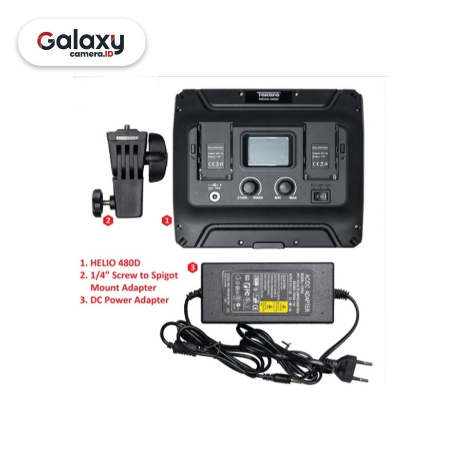 Takara HELIO 480D Bi Color LED Lighting Studio Video Light 48W Resmi