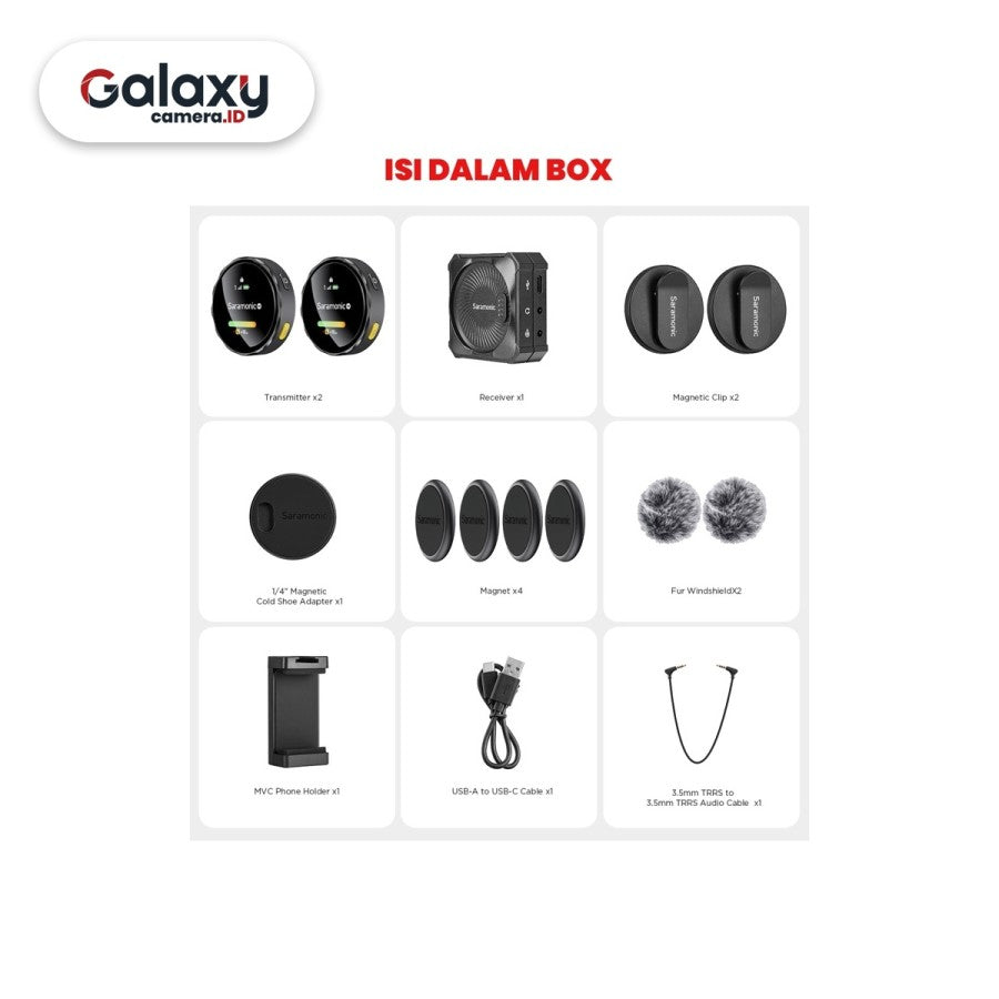 Saramonic Blink Me B2 Dual Wireless Smart Mic BlinkMe B2 Garansi Resmi