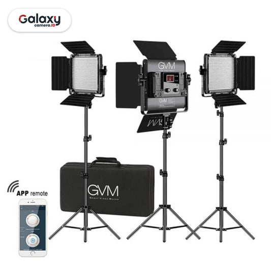 Lampu Studio LED Vlog GVM GVM-480LS-B3L - LED Light 480 LED Bi-color 3