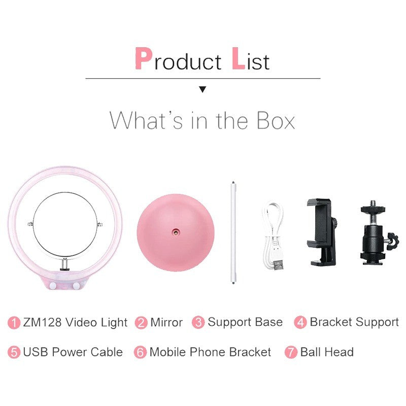 Zomei ZM-128 10.5" Pink LED Ring Light