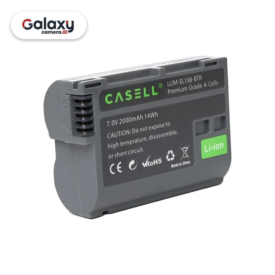 Casell EN-EL15B Battery Pack EN EL15B 2 Battery + 1 USB Dual