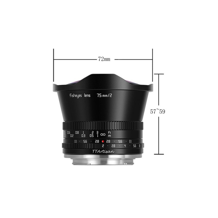 TTartisan 7.5mm F2.0 Fisheye For Micro Four Third Mount
