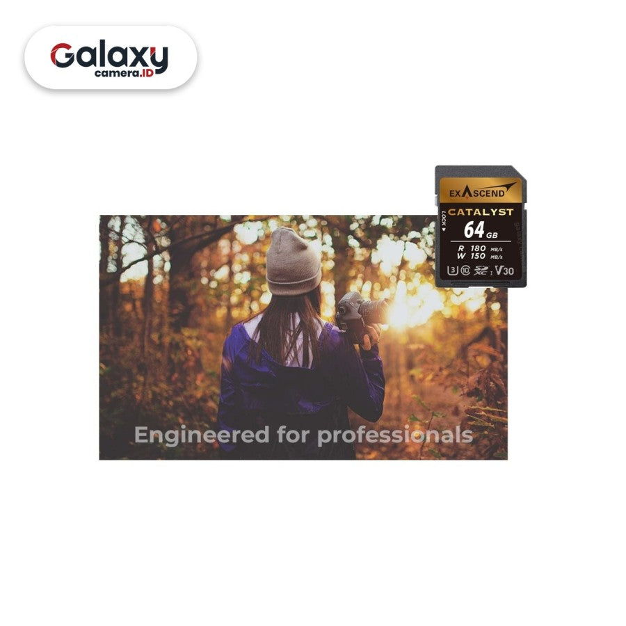 Memory Card SDXC Exascend Catalyst 64GB 180MB/s UHS I Memori SD Resmi