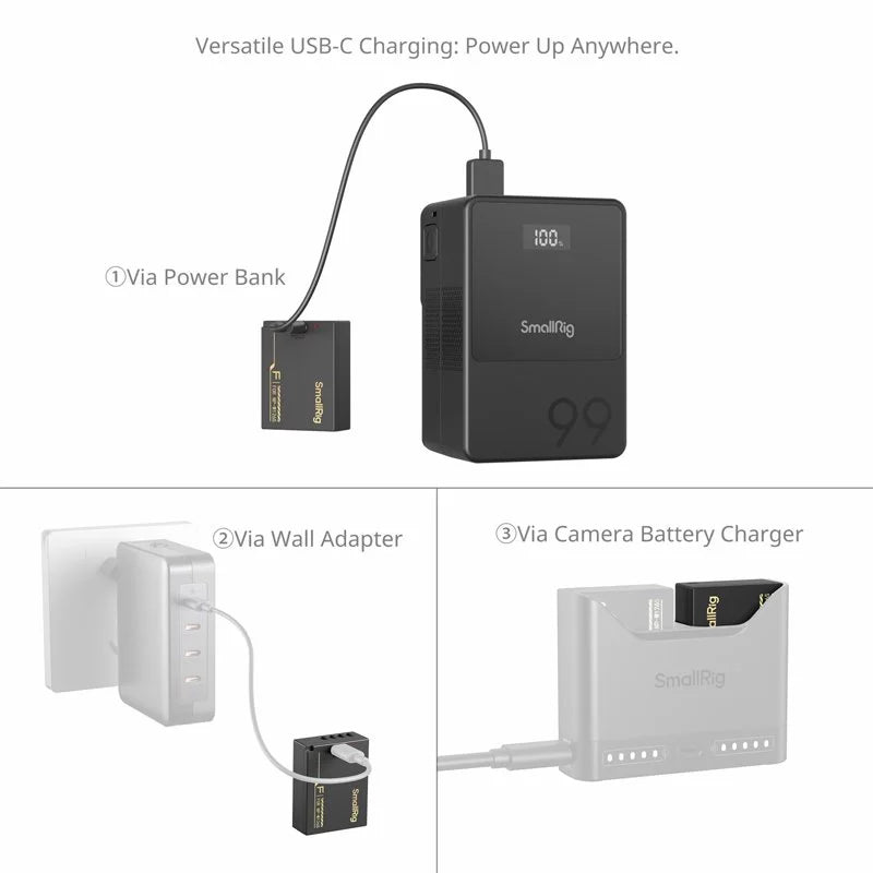 SMALLRIG NP-W126S Camera Battery with USB-C Charging for Fujifilm NPW126S Small Rig Baterai Kamera Fuji SmallRig 6099