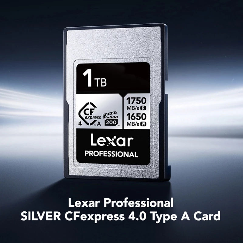 LEXAR CFEXPRESS 1TB 1750MB/s Type A 4.0 Silver CF Express Memory Card 1 TB LCAEXS4001T-RNENG