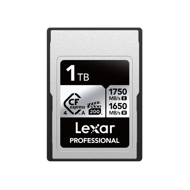 LEXAR CFEXPRESS 1TB 1750MB/s Type A 4.0 Silver CF Express Memory Card 1 TB LCAEXS4001T-RNENG
