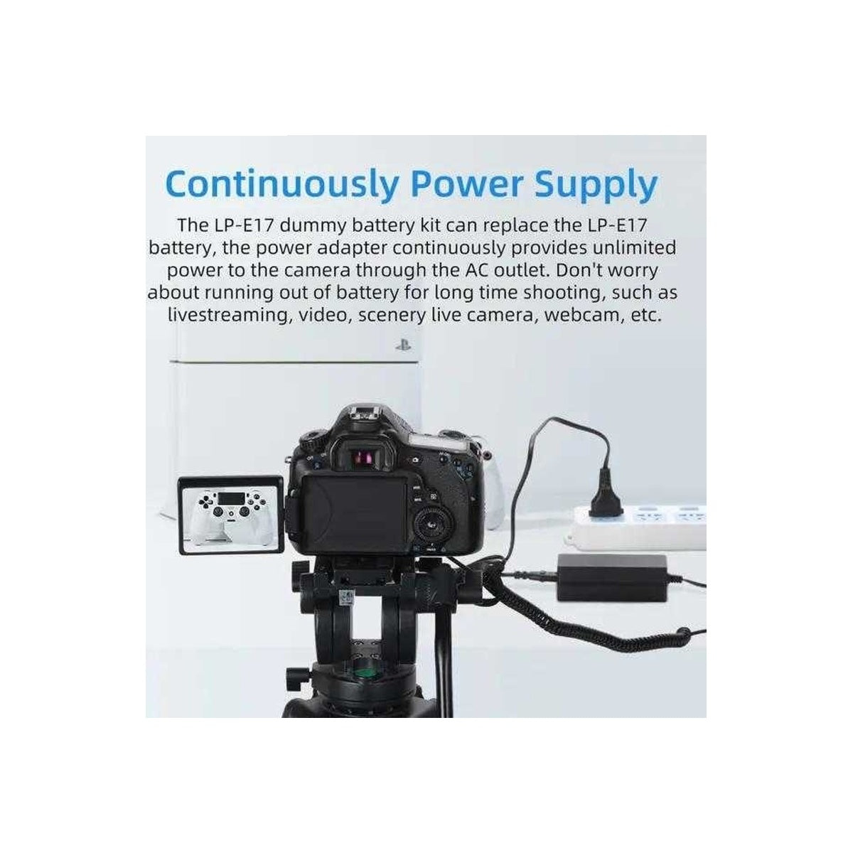 KINGMA Dummy Batery For Canon LP-E17 Kit With Adaptor Power