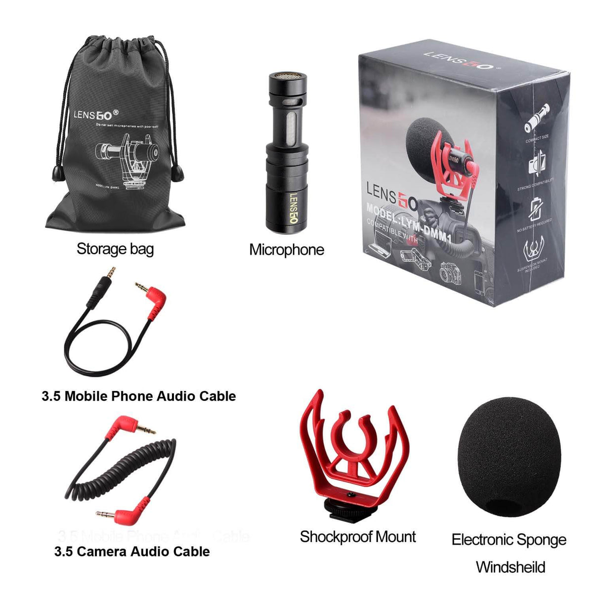 Microphone LENSGO LYM-DMM1 Mic LYM DMM1 Lavalier Universal