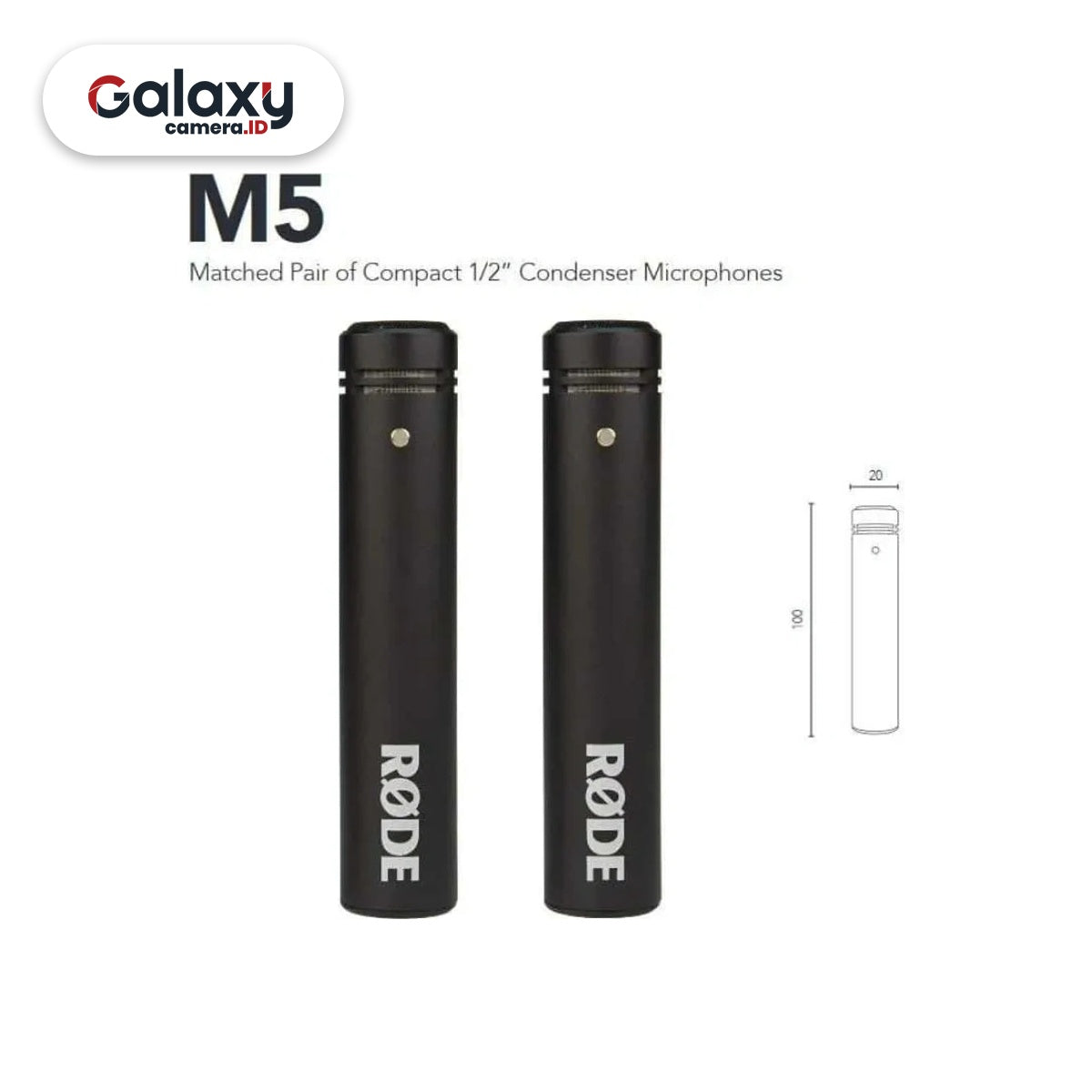 Rode M5MP Matched Pair M5 MP 1/2" Cardioid Condenser Microphone Resmi