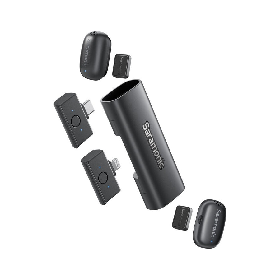 Saramonic AIR SE AI-Powered Clip-On & Handheld Dual Wireless Microphone for Smartphone