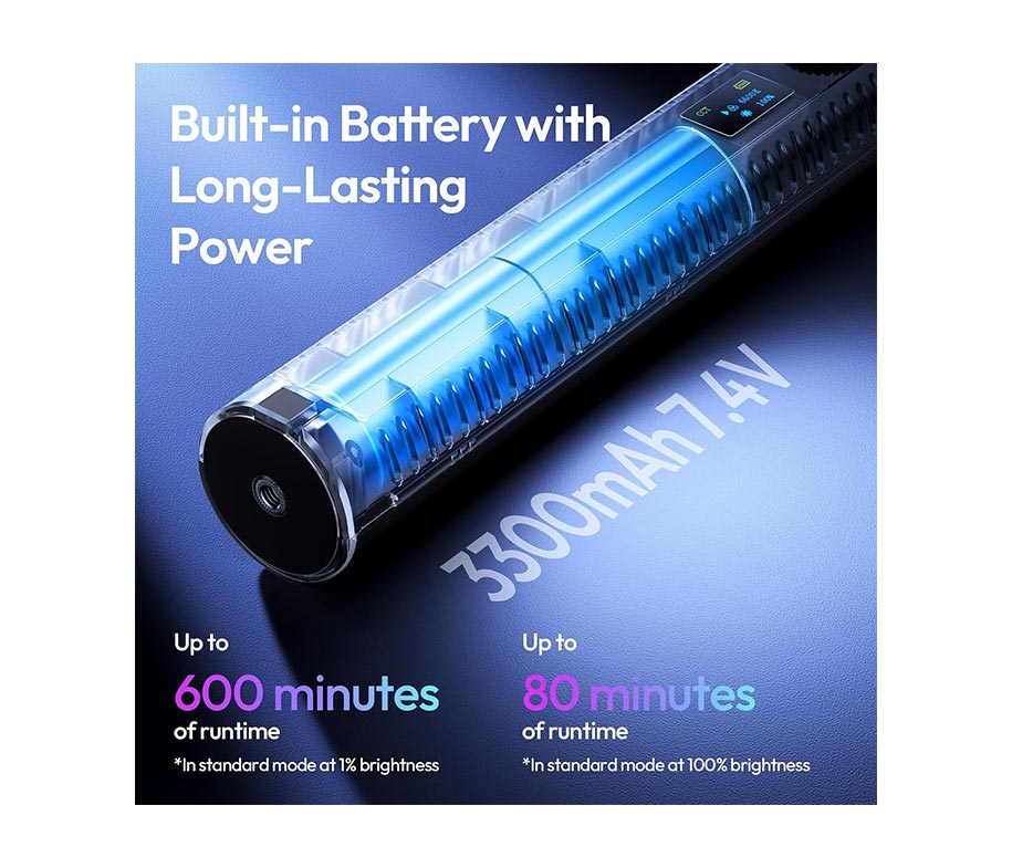 Ulanzi B15RGB 15W Tube Light RGB LED Stick Light Full Spectrum attery Rechargeable